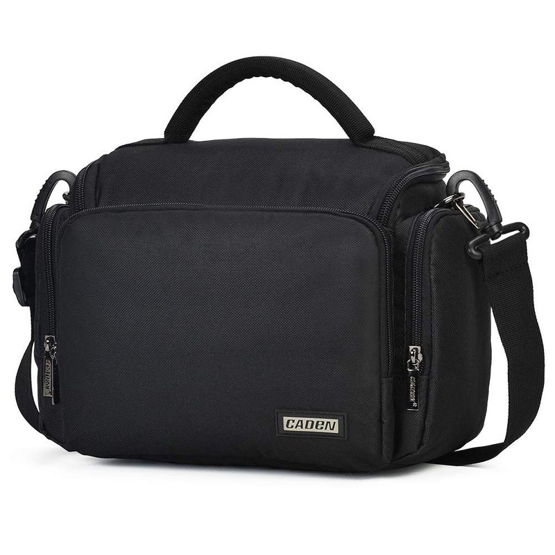 CADeN Camera Shoulder Crossbody Bag Case Compatible for Nikon, Canon, Sony SLR/DSLR Mirrorless Cameras and Lenses Waterproof(1.0 M, Black) - Image 1